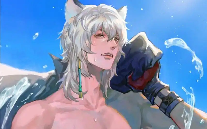 【明日方舟】银灰夏活同人绘画|"天气有点炎热不是吗,盟友?