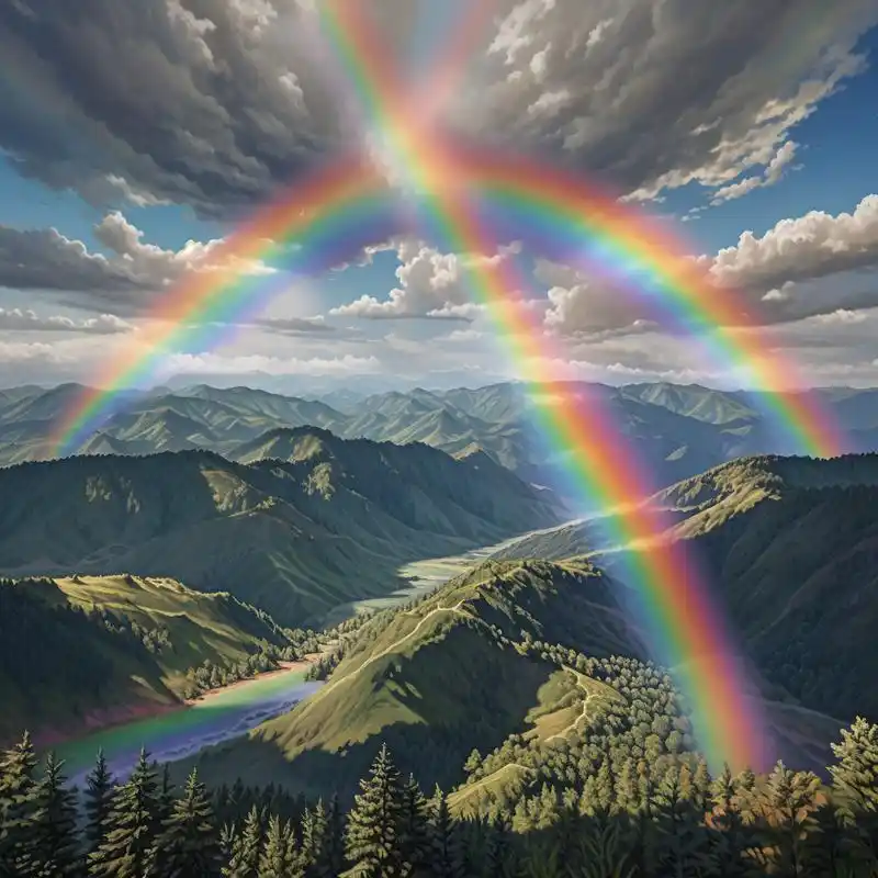 大自然风景微信头像96好运连连的彩虹