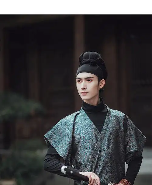 君陈原创设计传统汉服唐半臂圆领袍内搭挺括汉服男装肩吾逸淘宝网