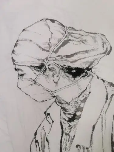 战疫英雄,最美天使!张相三人物画素描作品选!