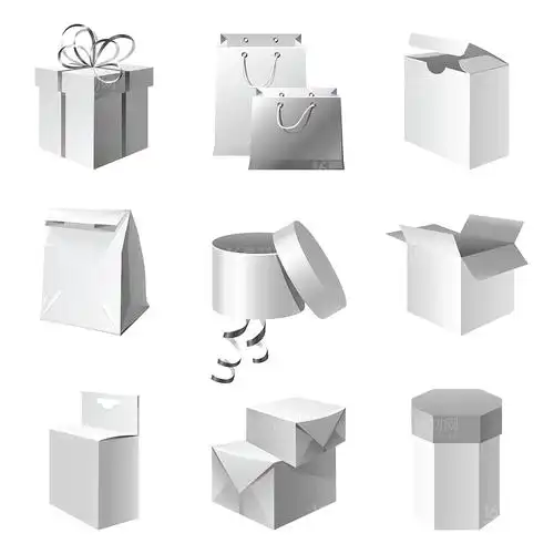 空白包装盒设计矢量素材