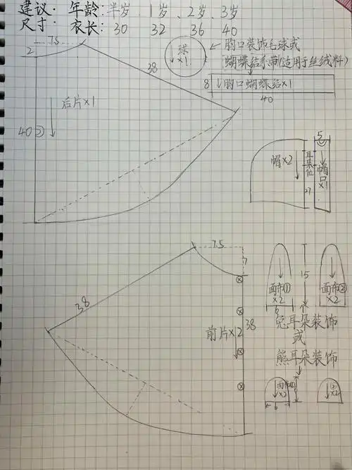 零基础也可做的斗篷附打版尺寸