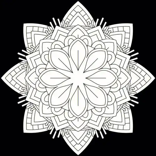 曼陀罗缠绕画参考涂色