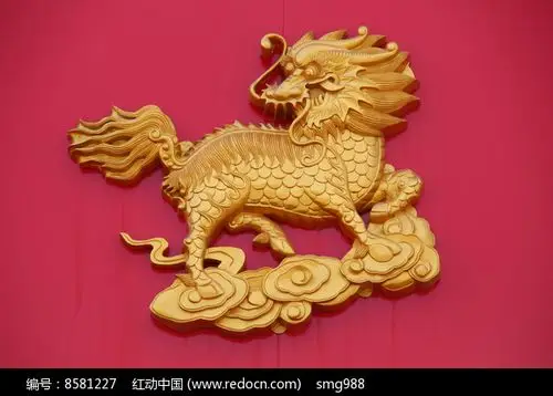 牡丹祥云麒麟狮子雕像