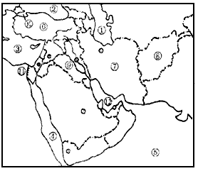 读"西亚地区略图",完成下列各题.