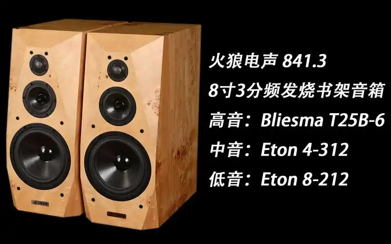 火狼电声 841.3 8寸3分频倒相式书架箱