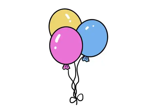 气球怎么画简单又漂亮 - 童乐福儿童网