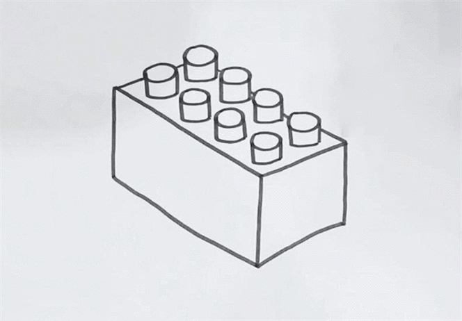乐高积木汽车简笔画