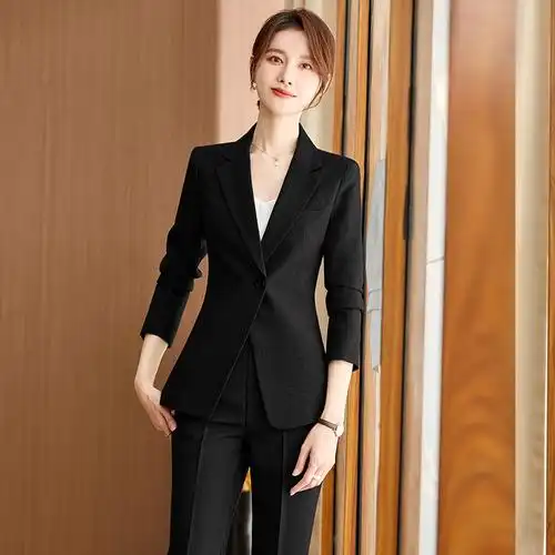 高级感御姐职业装西装套装女灰色面试正装气质休闲西服秋冬装套装