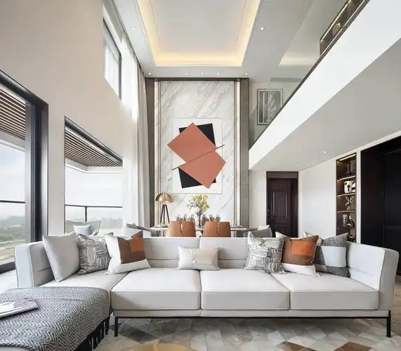 贵阳跃层复式楼,客厅挑空装修设计案例!