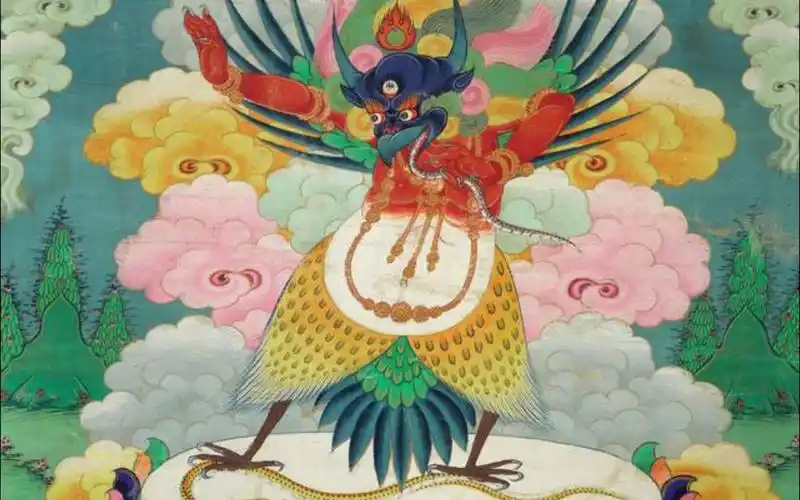 沃唐卡·19世纪大鹏金翅鸟唐卡讲解