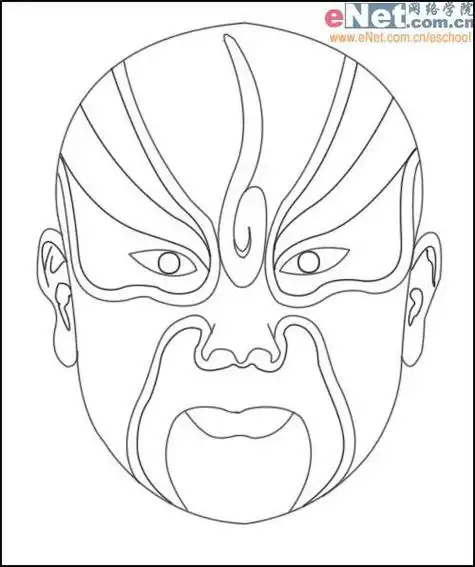 脸谱简笔画怎么画脸谱简笔画画法脸谱简笔画大全卡通脸谱简笔画涂色