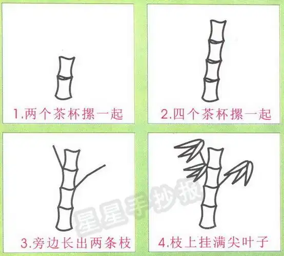计算机画图简笔画竹子竹子简笔画图片教程