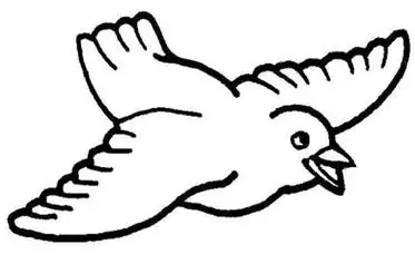 小鸟在天上飞简笔画 - 简单简笔画