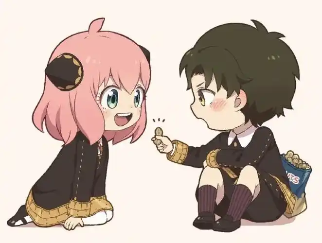 间谍过家家#阿尼亚 x 达米安,这画风一整个可爱住了.