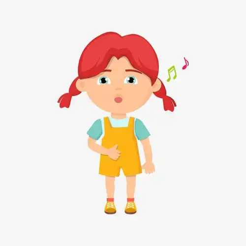 卡通小朋友唱歌