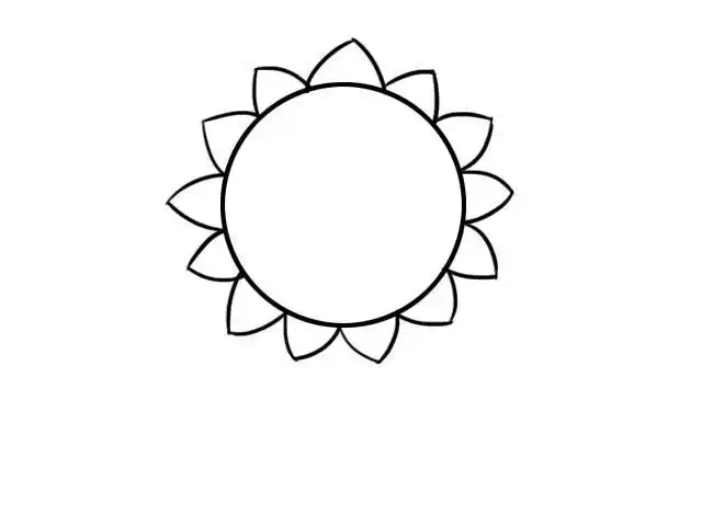 向日葵简笔画 向日葵简笔画画法 - 童乐福儿童网