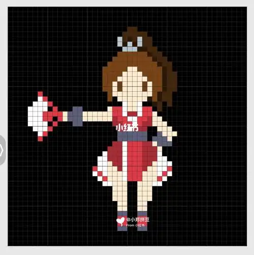 扇子要甩一脸了#拼豆  #拼豆图纸  #像素画  #王者荣耀  #不知火舞