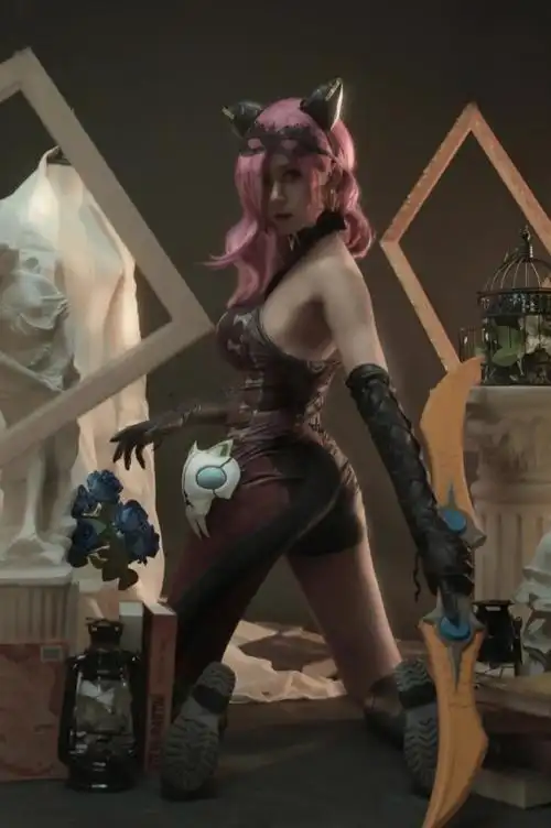 阿珂暗夜猫娘cos