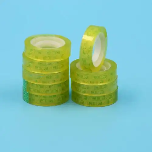办公文具胶带 透明小胶带宽1.2cm 学生文具胶带 透明胶布 批发