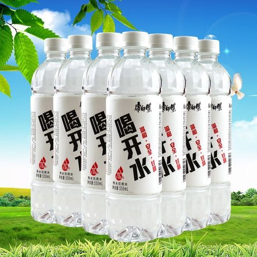 康师傅喝开水550ml瓶 高温杀菌饮用水温和甘甜水熟水饮用水 包邮