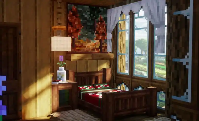 我的世界❤温馨卧室-晴❤动态壁纸minecraft
