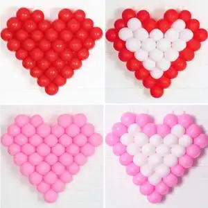 结婚用品婚房装饰场景布置婚礼婚庆生日派对心形气球爱心网格气球