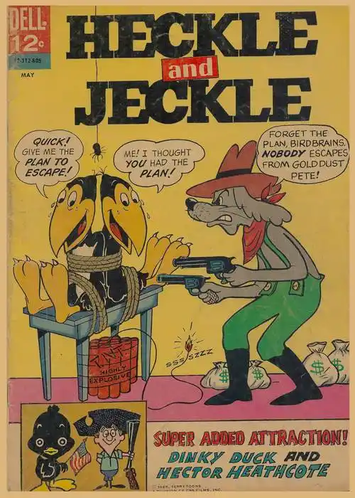 美国卡通动漫画复古海报饭店酒吧咖啡厅怀旧牛皮纸现代装饰画