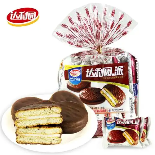 达利园派糕点夹心蛋糕巧克力味300g10枚