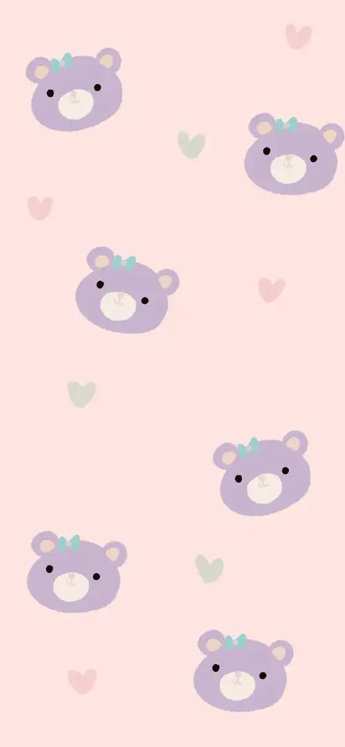 可爱卡通壁纸##粉色控# 香芋色壁纸～温柔的紫色来啦～晚安好梦堪爱