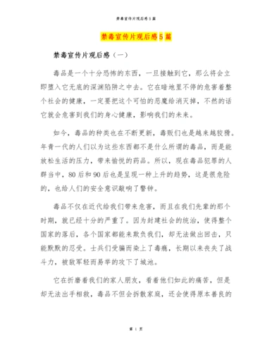 禁毒宣传片观后感5篇.docx