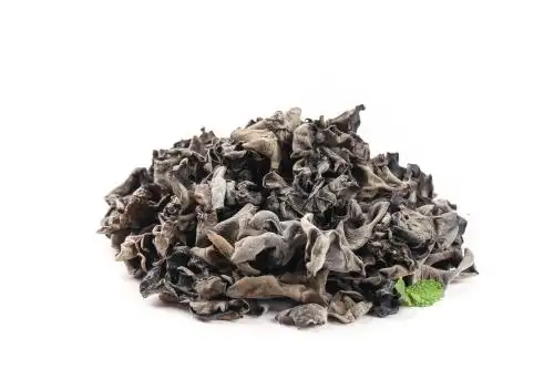 白底上的黑木耳 黑木耳