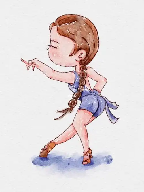 打卡拉丁舞手绘1