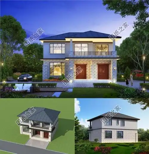 三间两层农村楼房设计图,气势上就胜人一筹