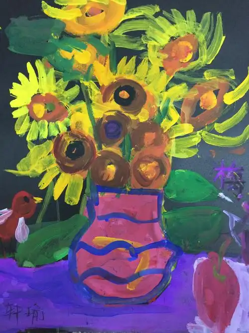 儿童大师艺术视觉课程一一向日葵