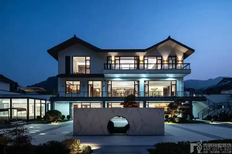 山水府2000㎡现代高端别墅大作穿透时光的力量实景图