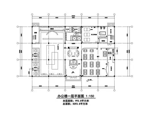 180平米办公楼平面图大全