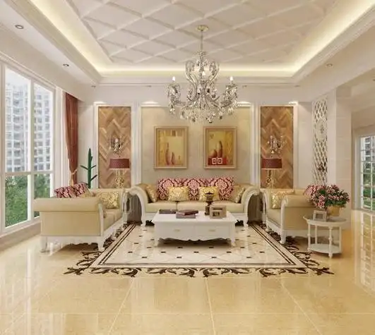客厅地面瓷砖花色(客厅瓷砖花色效果图)