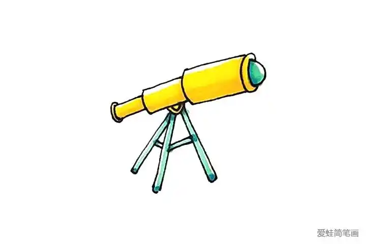 望远镜怎么画_图文教程-简笔画大全