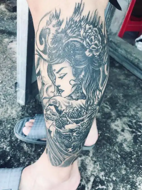 恢复后的龙姬_纹身图案手稿图片_罗晓晖的纹身作品集