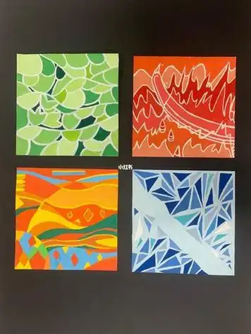 春夏秋冬色彩 春夏秋冬色彩构成作业