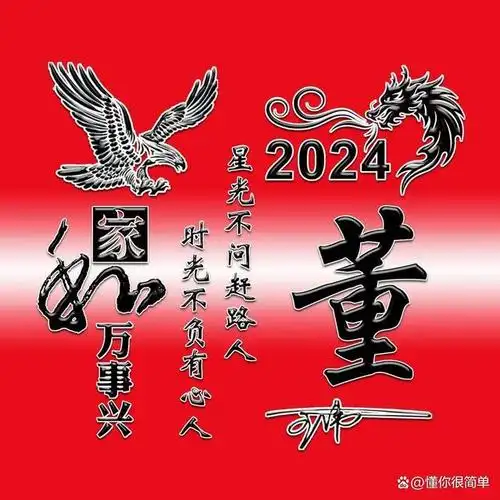 2024你该换个微信头像了66张连笔大气姓氏签名头像等你来带走