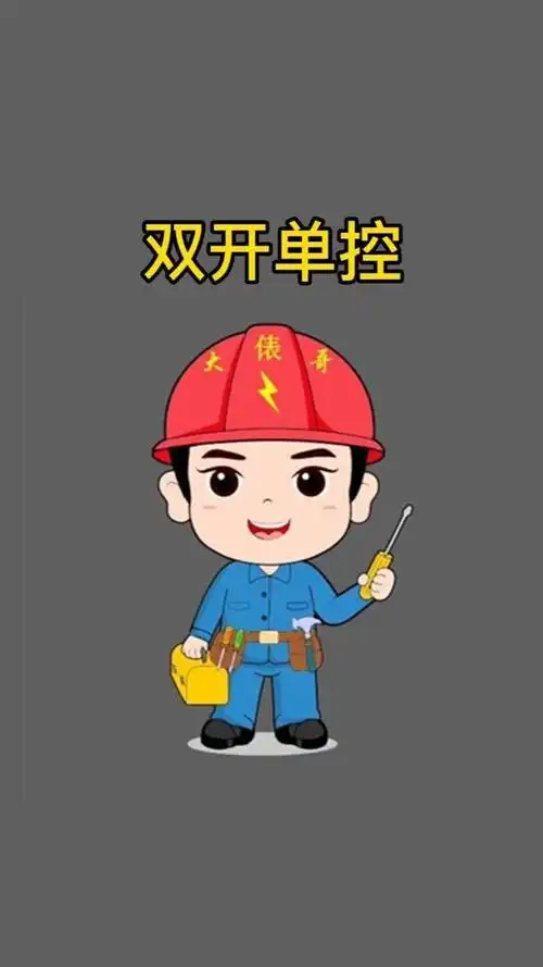 双开单控接线,这个电路很实用 #电工