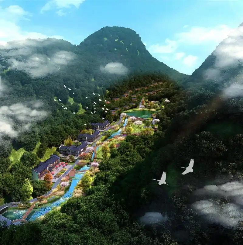 民宿度假村效果图