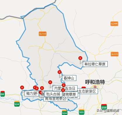 内蒙古旅游地图景点大全(内蒙古旅游地图景点大全图片)