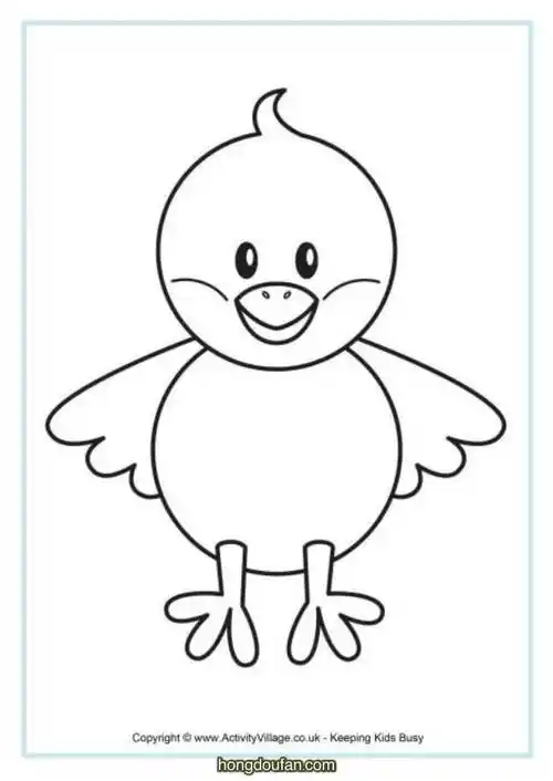 动物园简笔画,北京动物园,卡通,可爱,宠物,小元素,小鸡,小鸡简笔