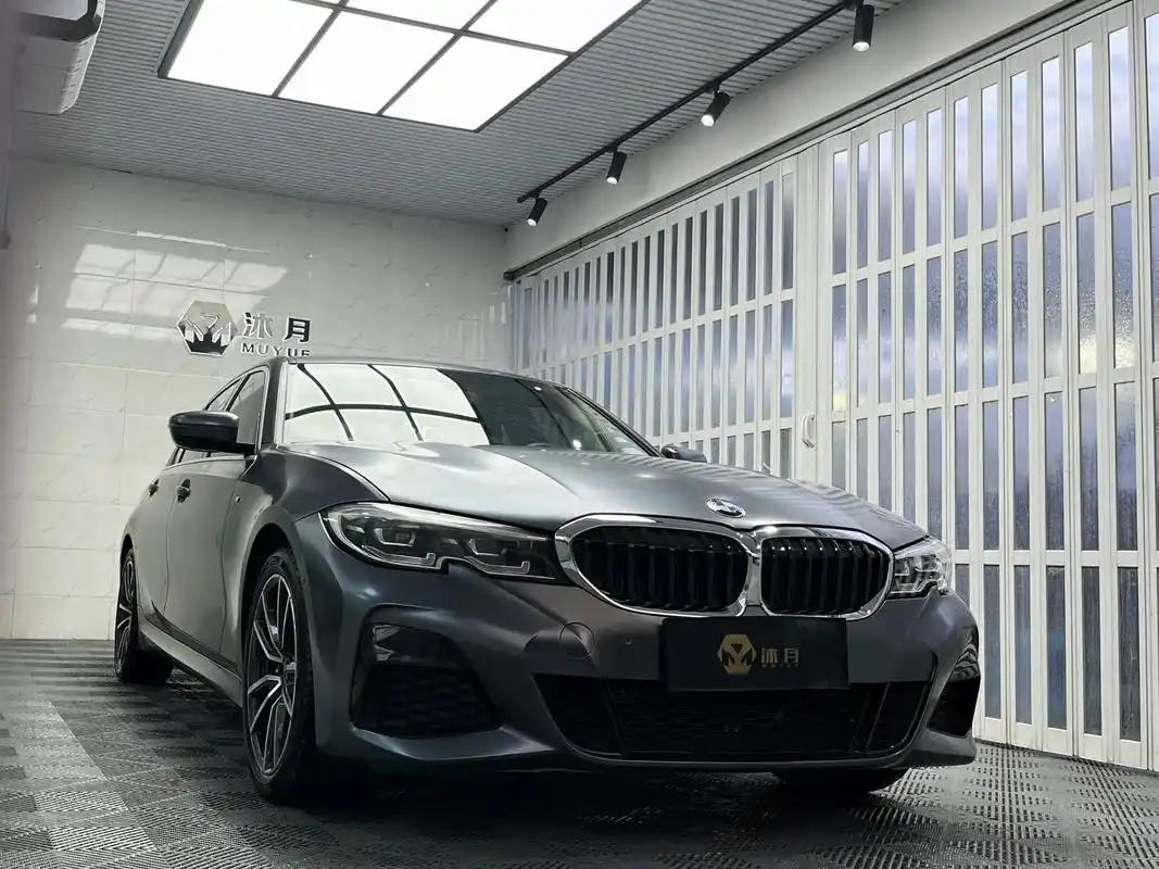 宝马3系改色电光金属深邃灰.#专业汽车贴膜 #抖音汽车 #宝 - 抖音