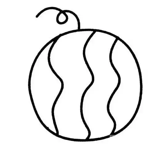西瓜的简笔画 西瓜的简笔画简单又漂亮