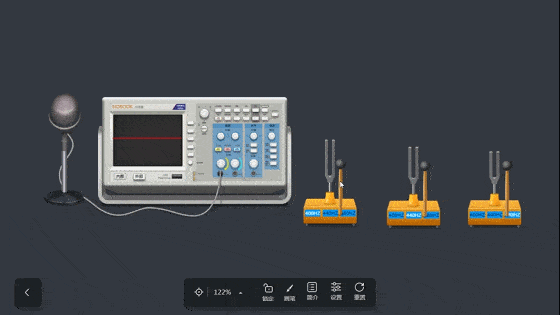 探究音叉的音调与频率有关