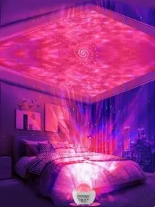 夫妻房情调情趣氛围灯网红床头小夜灯卧室ktv酒吧七彩满天星投影